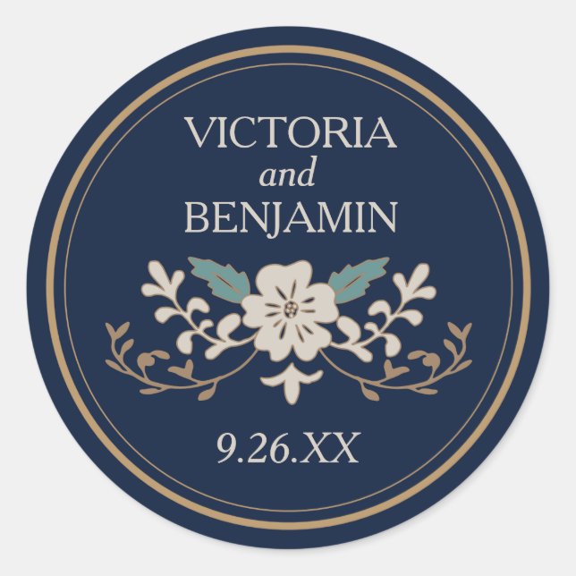 Adesivo Redondo Biblioteca Vintage (Frente)