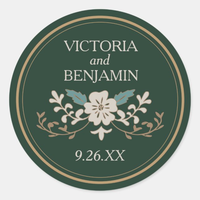 Adesivo Redondo Biblioteca Vintage (Frente)