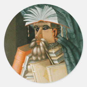 Adesivo Redondo Bibliotecário