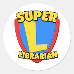 Adesivo Redondo Bibliotecário super