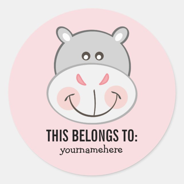 Adesivo Redondo Bichinho Enfrentado Pertence A Vinheta (Frente)