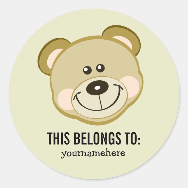 Adesivo Redondo Bichinho Enfrentado Pertence A Vinheta (Frente)