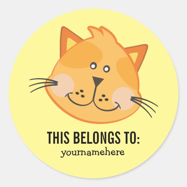 Adesivo Redondo Bichinho Enfrentado Pertence A Vinheta (Frente)