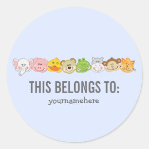 Adesivo Redondo Bichinho Enfrentado Pertence A Vinheta