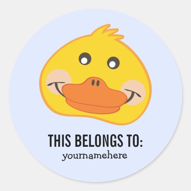 Adesivo Redondo Bichinho Enfrentado Pertence A Vinheta (Frente)