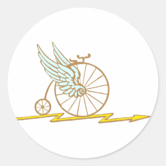 Adesivo Redondo Bicicleta asa bicycle wings