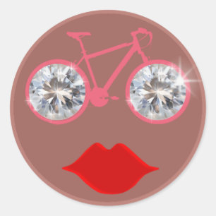 Adesivo Redondo bicicleta, bicicleta; biking/ciclismo