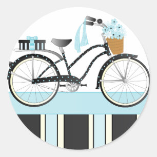 Adesivo Redondo Bicicleta das bolinhas