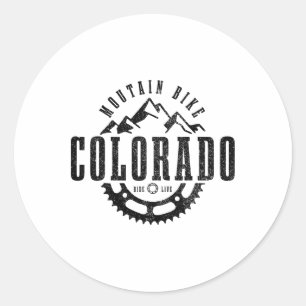 Adesivo Redondo Bicicleta de Montanha Colorado Mtb Ciclismo Downhi