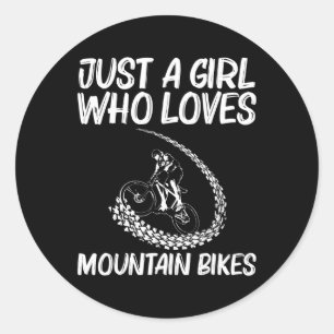 Adesivo Redondo Bicicleta de montanha legal para meninas Ciclismo