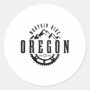 Adesivo Redondo Bicicleta de Montanha Oregon Mtb Ciclismo Downhill