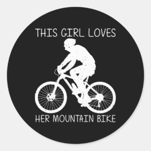 Adesivo Redondo Bicicleta de Montanha Para Meninas Crianças Mtb Ci