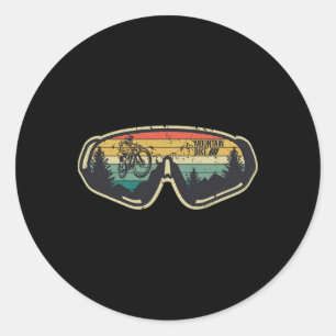 Adesivo Redondo Bicicleta De Montanha Vintage Retro Mtb Ciclismo D