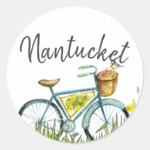 Bicicleta de nantucket no campo de lavandas
