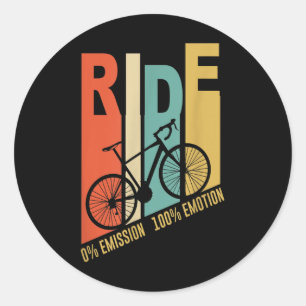 Adesivo Redondo Bicicleta Engraçado Oferece Proteção Ambiental