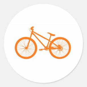 Adesivo Redondo bicicleta laranja