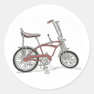 Adesivo Redondo Bicicleta Muscular Schwinn Stingray Apple Krate, d