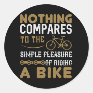 Adesivo Redondo Bicicleta - Nada se compara a andar de bicicleta
