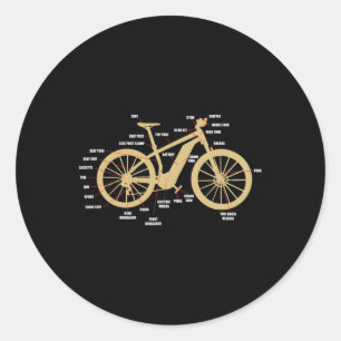 Adesivo Redondo Bicicleta Pedelec para Ciclistas Peças de E-bike C