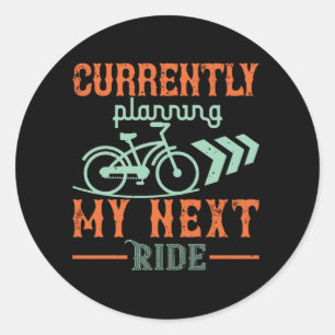 Adesivo Redondo Bicicleta - Planejando minha próxima carona