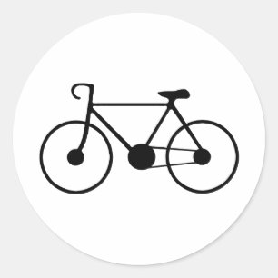 Adesivo Redondo Bicicleta preta