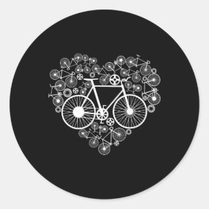 Adesivo Redondo Bicicletas Coração Fofo Mtb Estrada Corrida Ciclis