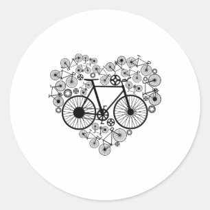 Adesivo Redondo Bicicletas Coração Fofo Mtb Estrada Corrida Ciclis