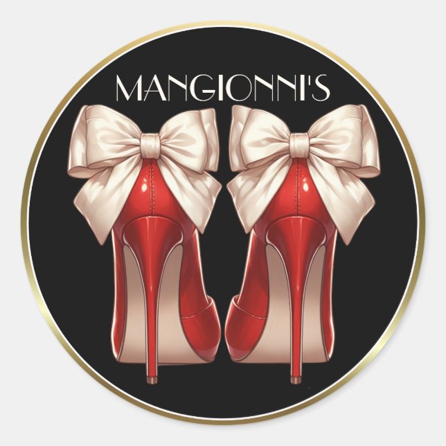 Adesivo Redondo Bicking It High Heels (Frente)