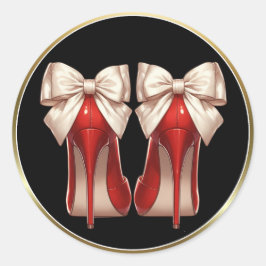 Adesivo Redondo Bicking It High Heels