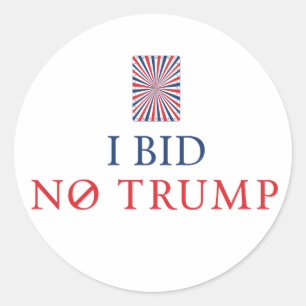 Adesivo Redondo Bid No Trump Sticker