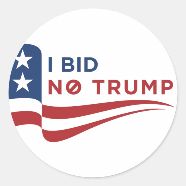 Adesivo Redondo Bid No Trump Sticker (Frente)
