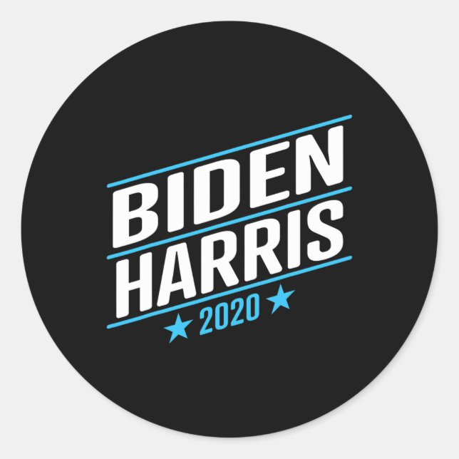 Adesivo Redondo Biden 2020 E Kamala Harris No Um Bilhete 2 (Frente)