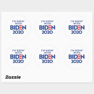 Adesivo Redondo BIDEN 2020 - Sidin' com Biden