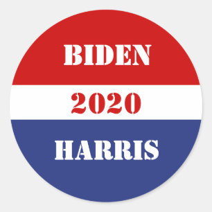 Adesivo Redondo Biden e Harris - Vinhetas eleitorais de 2020