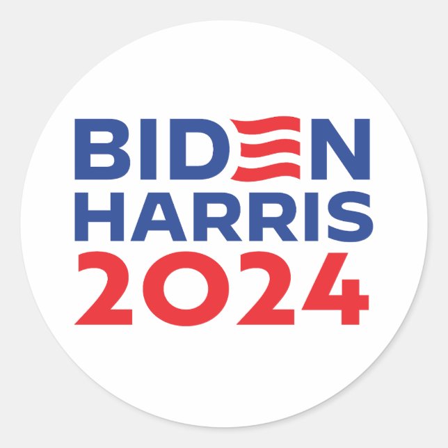 Adesivo Redondo Biden Harris (Frente)