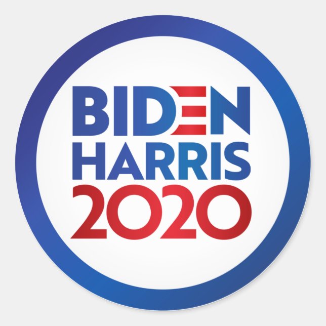 Adesivo Redondo Biden Harris 2020 (Frente)
