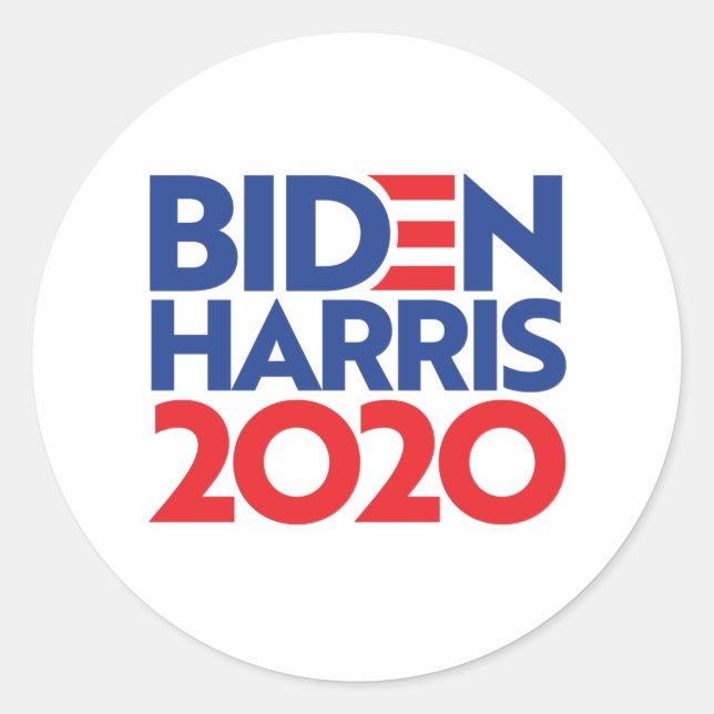ADESIVO REDONDO BIDEN HARRIS 2020 (Frente)