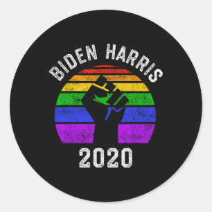 Adesivo Redondo Biden Harris 2020 Black Lives Problem Lgbt Gay