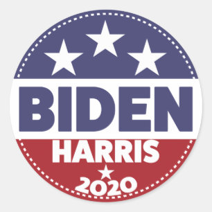 Adesivo Redondo Biden Harris 2020 - Estilo de Botão