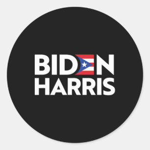 Adesivo Redondo Biden Harris 2020 Joe Kamala Para Porto Rico Ri