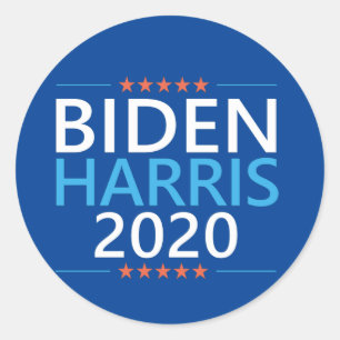 Adesivo Redondo Biden Harris 2020 para a eleição do presidente dos