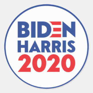 Adesivo Redondo Biden Harris 2020 Stickers