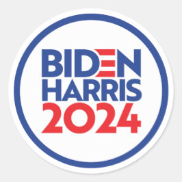 Adesivo Redondo Biden Harris 2024