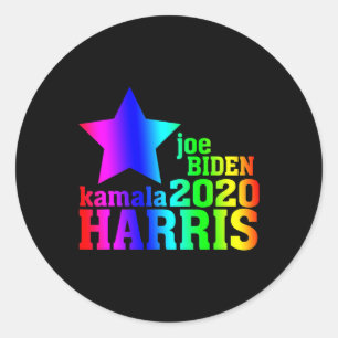 Adesivo Redondo Biden Kamala Harris 2020 Eleição Liberal Democrata