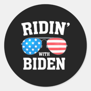 Adesivo Redondo Biden Kamala Harris 2024 - Ridin' With - Liberal