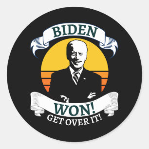 Adesivo Redondo Biden Won Supere O Pro Biden