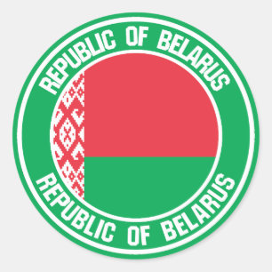 Adesivo Redondo Bielorrússia Round Emblem