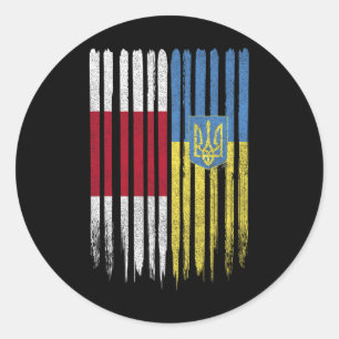 Adesivo Redondo Bielorrússia Ucrânia Bandeira Ucraniana Bielorruss