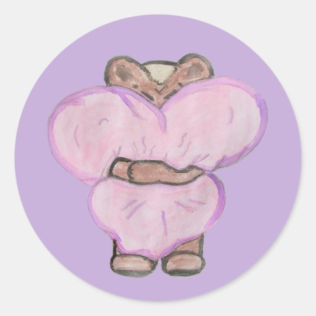 Adesivo Redondo Big Bear Hug. (Frente)