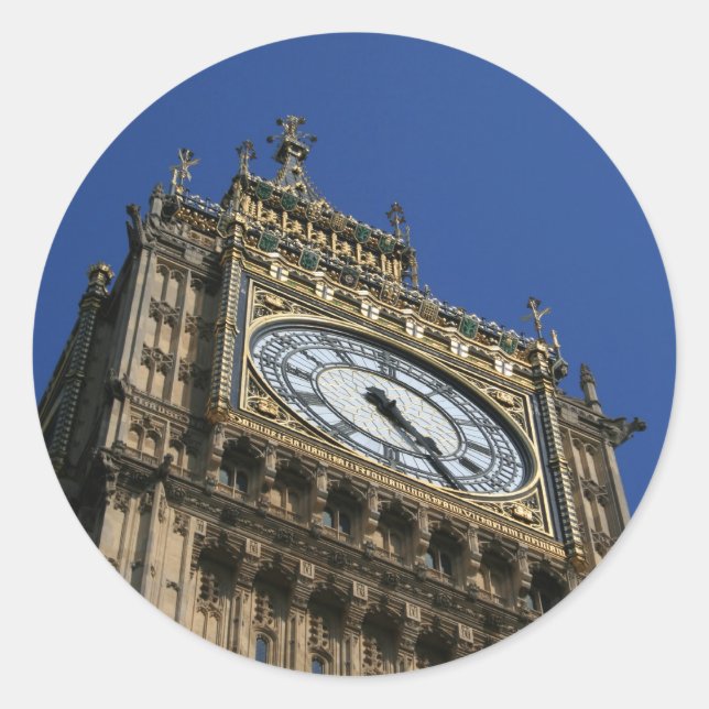 Adesivo Redondo Big Ben - London Stickers (Frente)